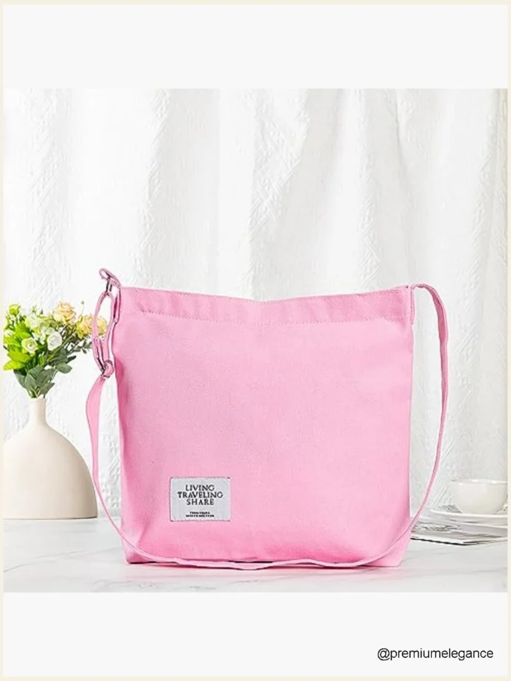 Women's Canvas Hobo Shoulder Crossbody Tote Bag Large Capacity Casual
